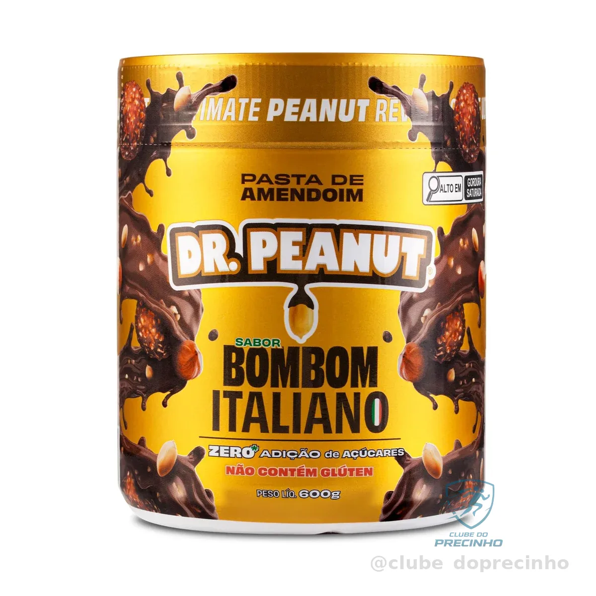 Pasta de Amendoim DR. Peanut Bombom Italiano 600G - Com Whey Protein