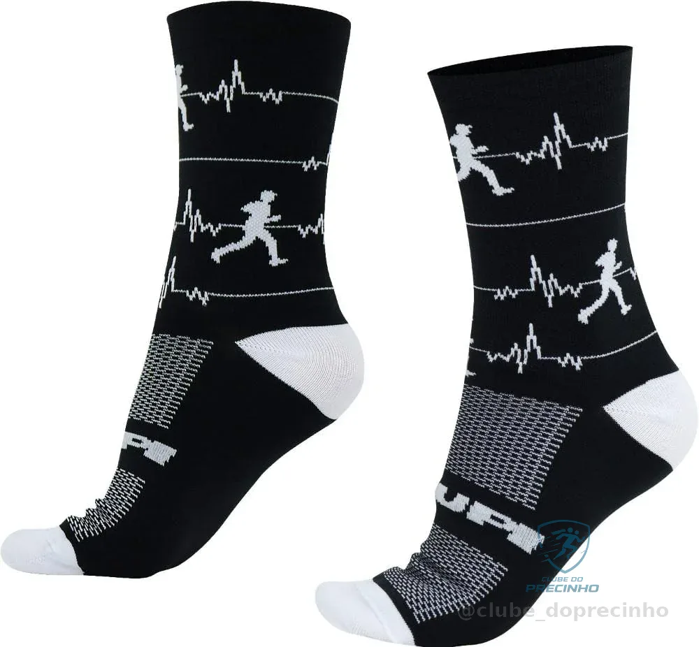 Meia Hupi Run Beats Preto