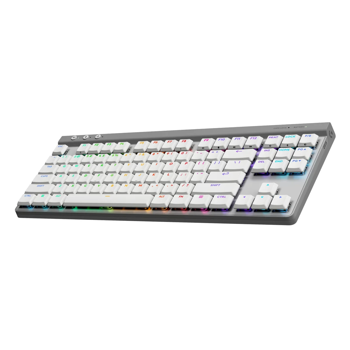 Teclado Mecânico Gamer Sem Fio Logitech G515 com Design TKL,LIGHTSPEED, RGB LIGHTSYNC, Conexão USB ou Bluetooth - Branco