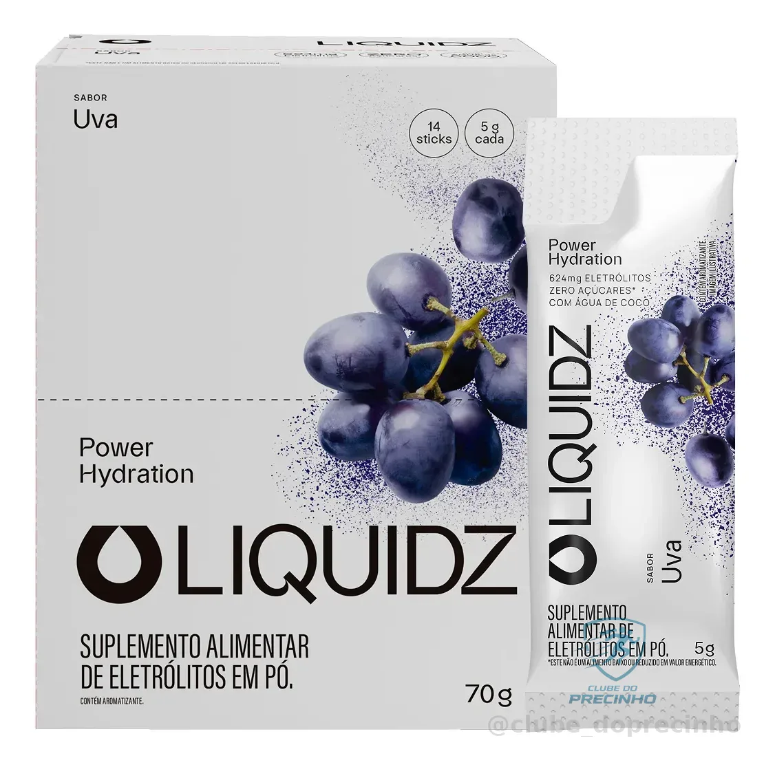 Liquidz® Eletrólitos Em Pó Zero Açúcar Cx 14 Doses - 4 sabores