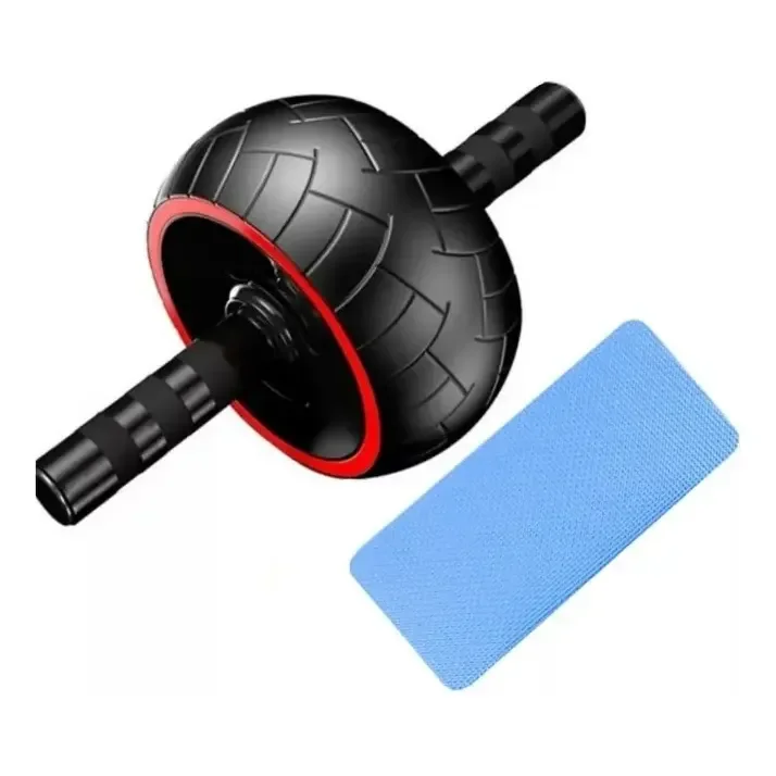 Roda De Exercício P/ Abdominal Diâmentro 20cm + Apoio Joelho Preto