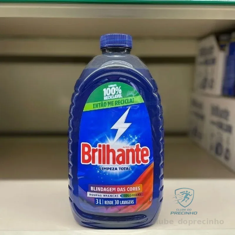 Brilhante Limpeza Total - Lava Roupas Líquido 3L