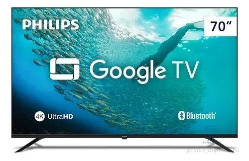 Smart Tv Philips 70 4k Google Tv Comando De Voz 70pug7019