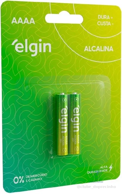 Pilhas Alcalinas AAAA 4A com 2 Unidades Elgin - Pequena
