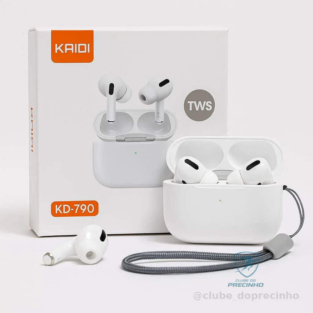 Fone de Ouvido Sem Fio KAIDI Bluetooth 5.0 Cancelamento de Ruido e Bateria de Longa Duraçao Envio Imediato Shopee
