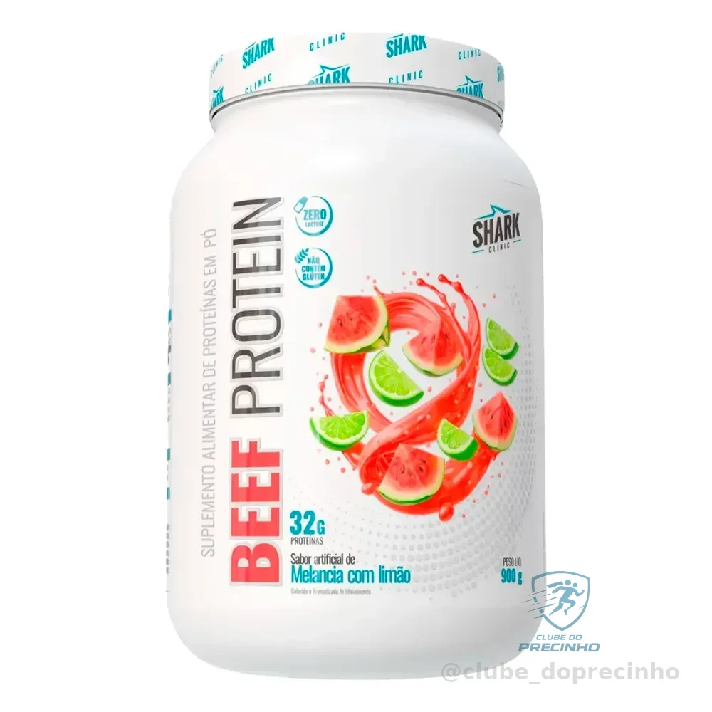 Beef Whey Protein 900g Shark Pro Suplementos 32g Proteína Melancia Com Limão