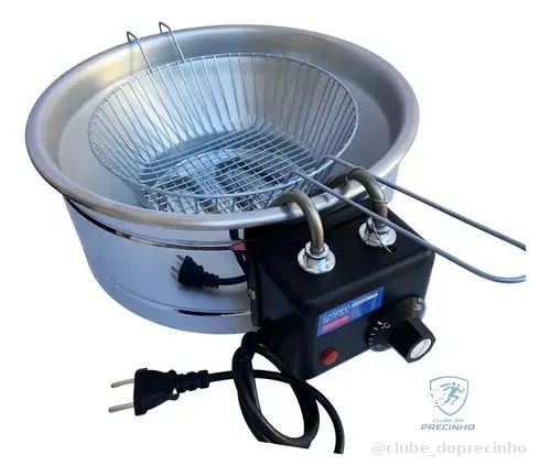 Fritadeira Elétrica Industrial 5l Casinha Industrial Inox 220v Prateada