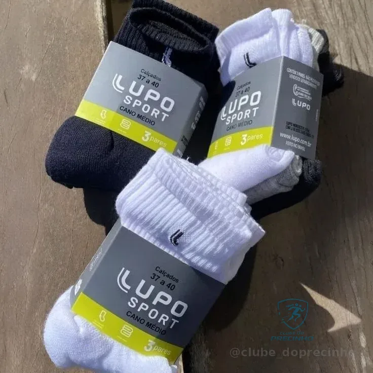Kit 10 Pares Meia Lupo Original Masculina Cano Médio Algodão Mercado Livre