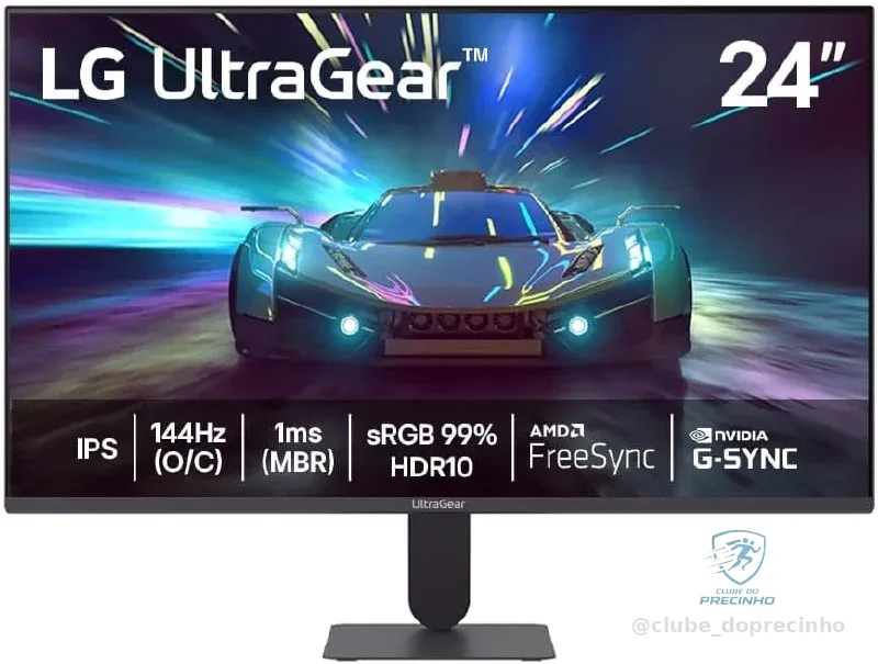 🇧🇷🇧🇷🇧🇷 Monitor LG UltraGear™ 24G411A-B 24",FHD, 144Hz, 1ms (MBR), NVIDIA G-SYNC, AMD FreeSync, HDR10