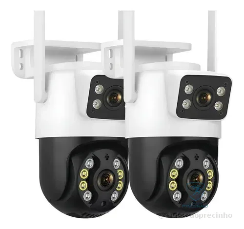 🇧🇷🇧🇷🇧🇷 Kit 2 Camera Segurança A31 Icsee Prova D'agua Lente Dupla Cor Branco/preto Estary Shop