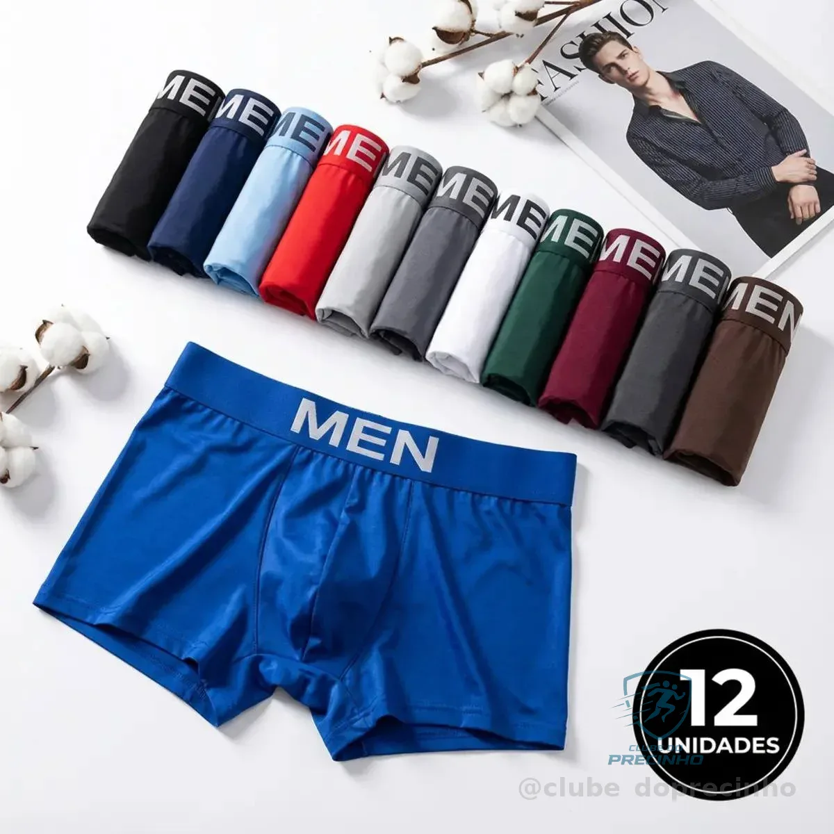 Kit 12 Cueca Boxer Microfibra Adulto Premium Mercado Livre
