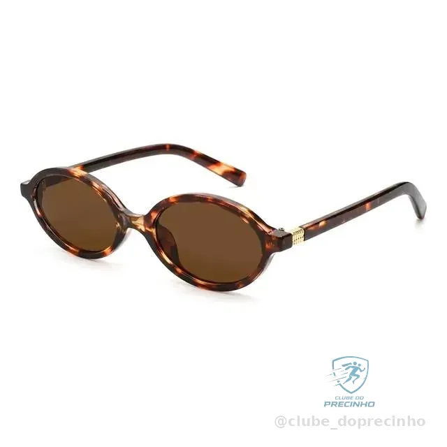 Óculos De Sol Feminino Oval Retrô Mercado Livre