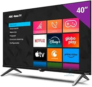 🇧🇷🇧🇷🇧🇷 Smart TV 40" AOC Roku TV DLED Full HD 40S5045/78G - Bivolt