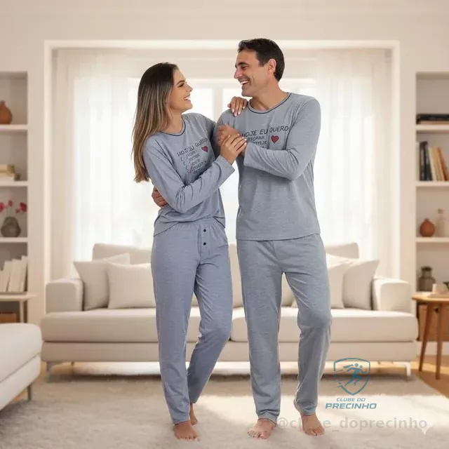 Kit Pijama Casal De Frio Namorados Feminino Masculino Mercado Livre