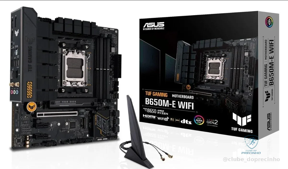 Placa Mãe Asus TUF Gaming B650M-E WIFI, Chipset B650, AMD AM5, mATX, DDR5, 90MB1FV0-M0EAY0