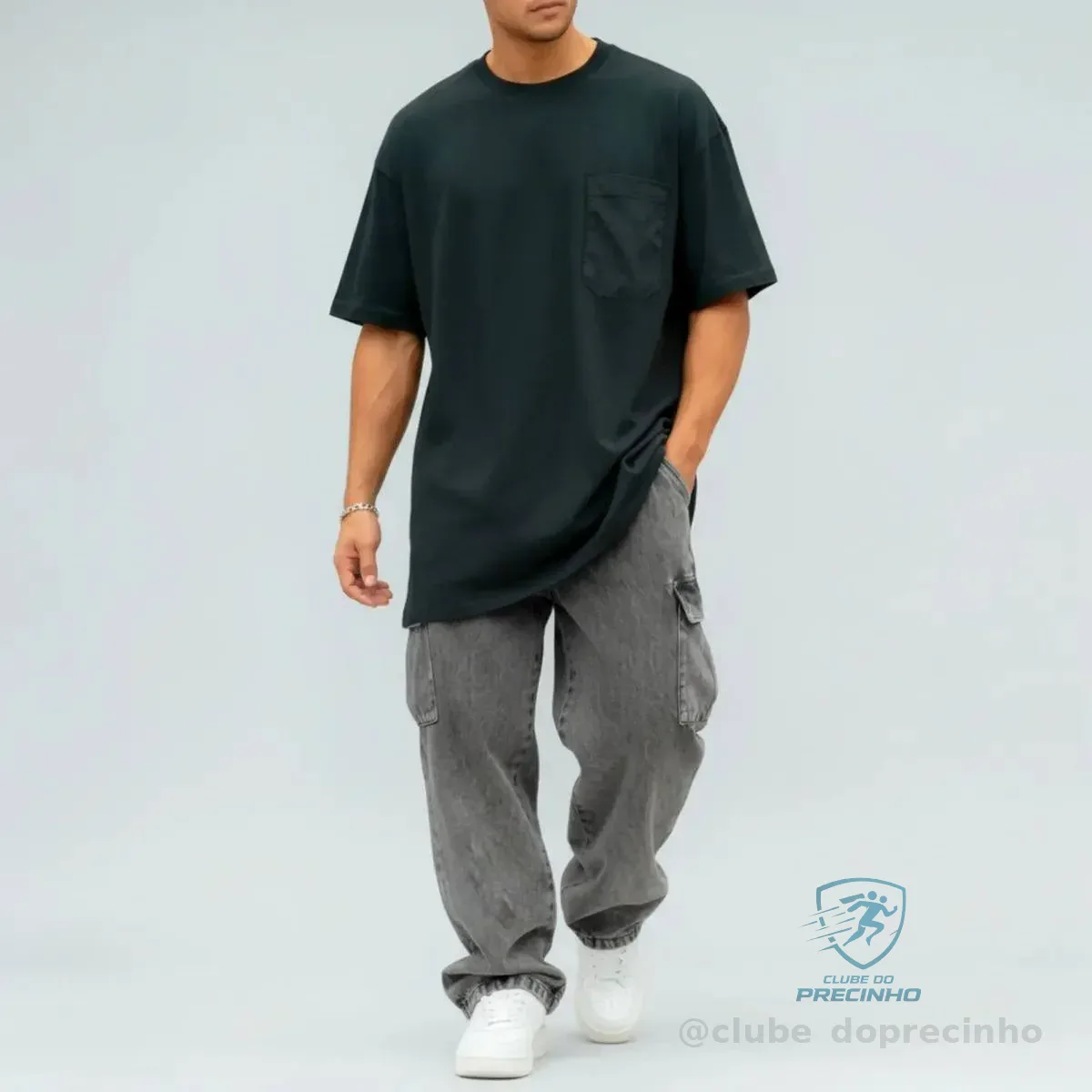 Calça Jeans Cargo Streetwear Mercado Livre
