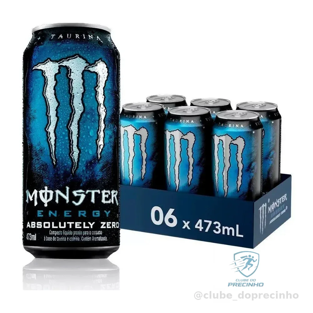 Pack de Monster Absolutely Zero LT 473ml - Unidade 6 unidades