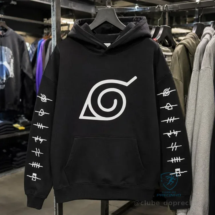 Blusa Casaco Moletom Anime Naruto Konoha Aldeia Da Folha Mercado Livre