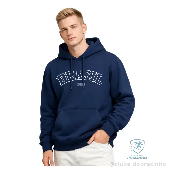 Blusa Moletom Canguru Brasil com Capuz Mercado Livre