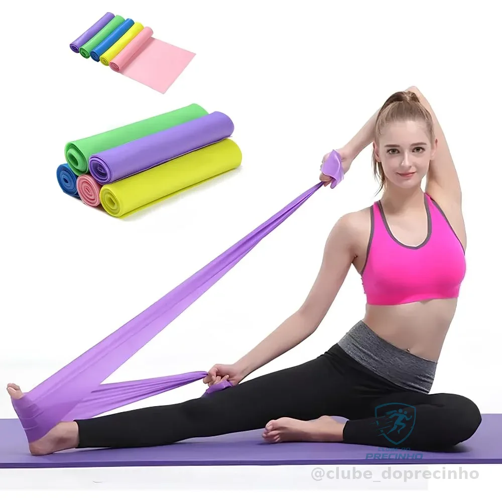 KIT com 3 Faixas Thera BandS de Resistência Fisioterapia Fortalecimento
