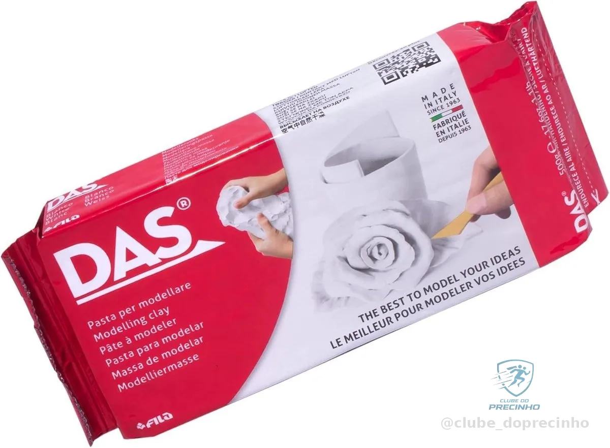 DAS, Massa para Modelar, Branco, 500g