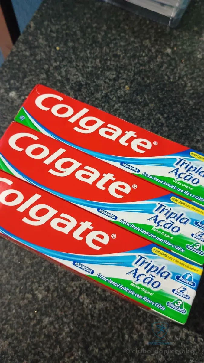Creme Dental Colgate Tripla Ação Menta Original 90g 6 unidades