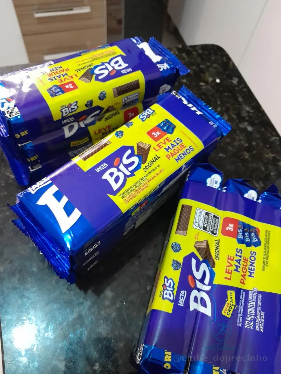 Bis Original Ao Leite - Kit com 3 unidades de 100,8g