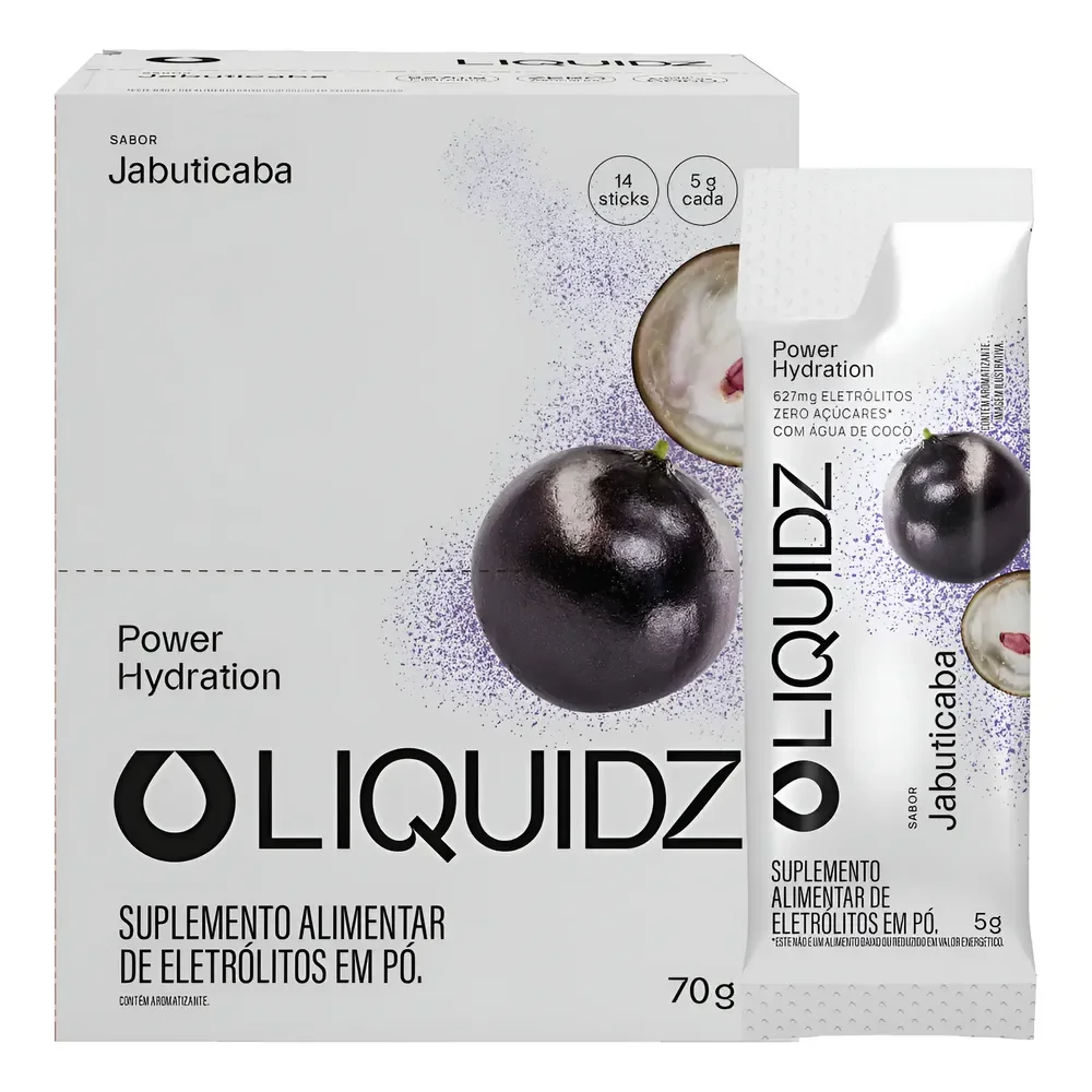 Liquidz® Eletrólitos Zero Açúcar Jabuticaba 14 Sachês Jabuticaba