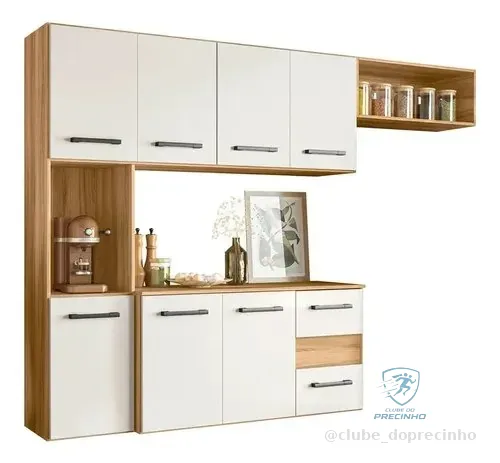 Armário De Cozinha Compacta Suspensa Jully Freijó/off White 0
