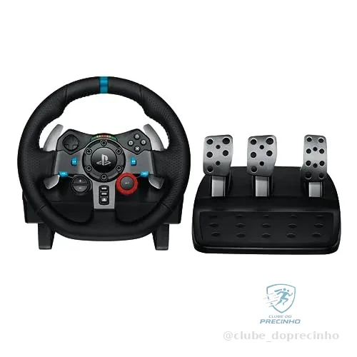 Volante e Pedais Logitech G29 Driving Force com Force Feedback para PS5, PS4, PS3 e PC