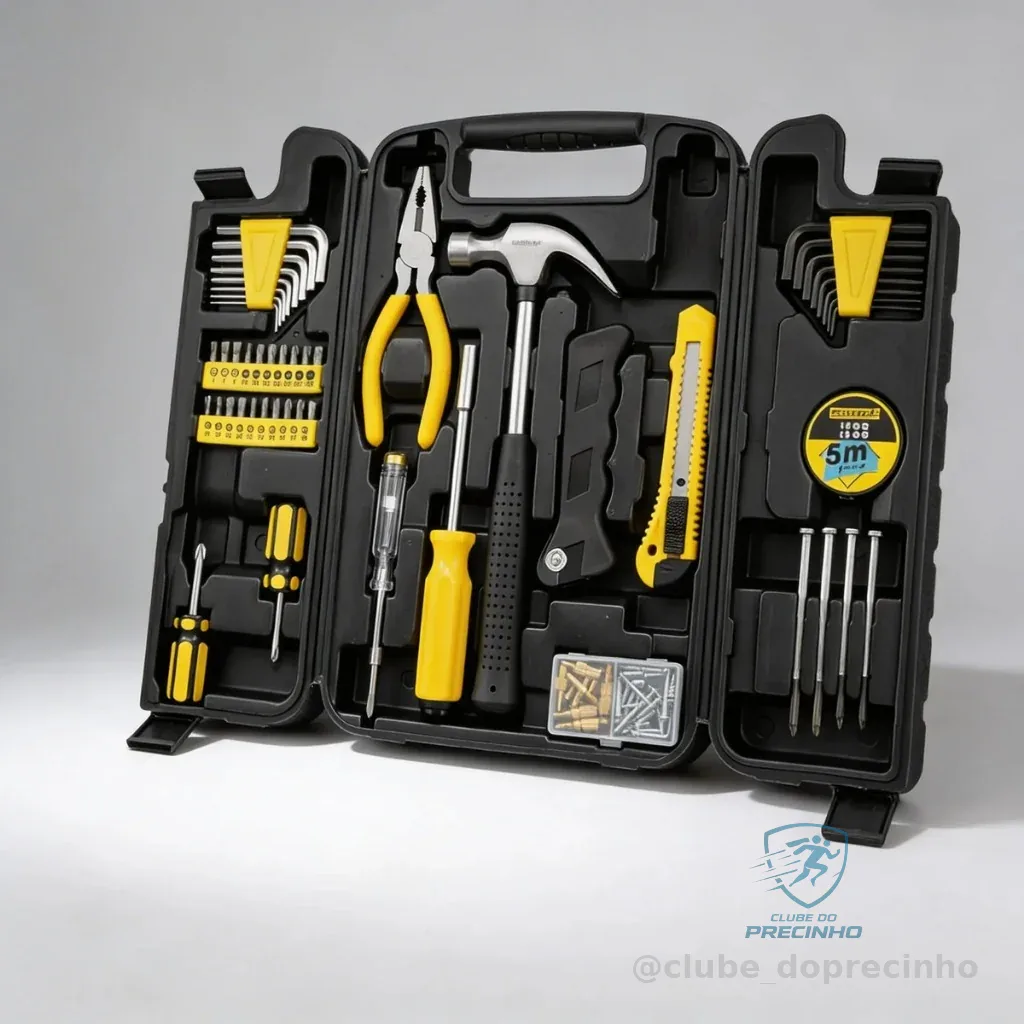 Maleta Kit Ferramentas 200 Peças Completo Chaves Alicate Martelo Serra e Bits Shopee