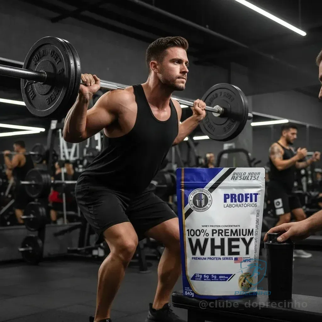 Whey Protein 100% Concentrado Premium 840g Profit Sabor Baunilha Mercado Livre