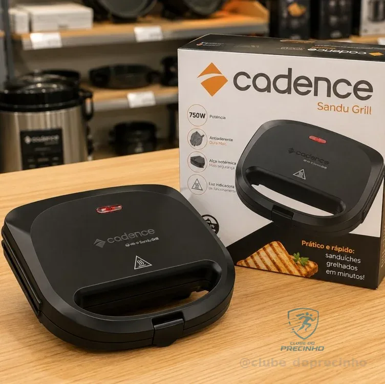 Sanduicheira Elétrica Cadence SanduGrill Preta SAN230 220V