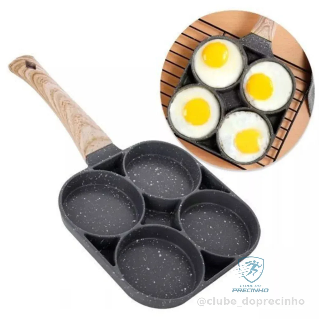 Frigideira Antiaderente 4 Partes Ovo Hambúrguer Shopee