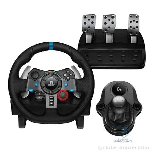 Combo Volante, Pedais e Cambio Logitech G29 SE Driving Force para PS5, PS4, PS3 e PC