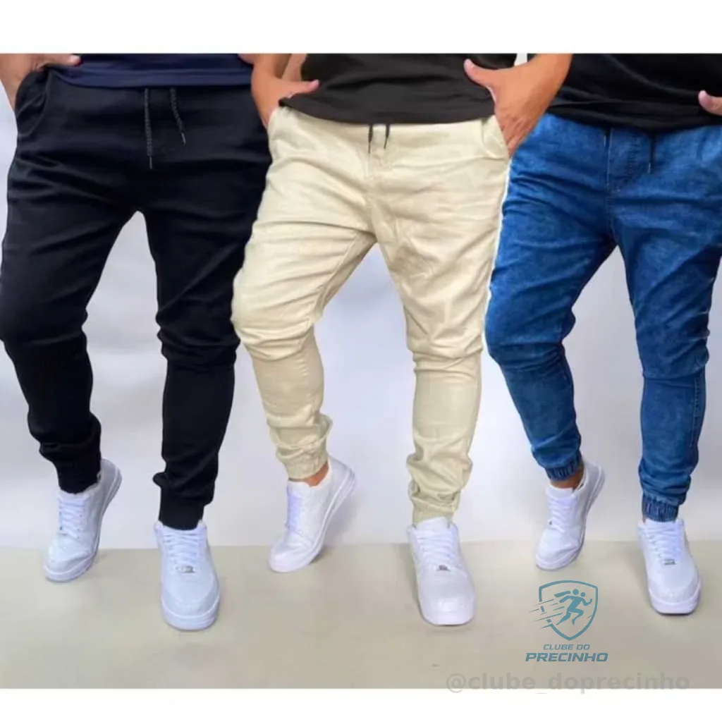 Jogger Masculina Adulto Slim Moda Direto da Fábrica Joger Academia Com Punho por Shopee