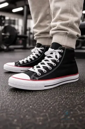 Tênis Chuck Taylor All Star Cano Alto Converse Preto/vermelho/preto Liso 39 Br
