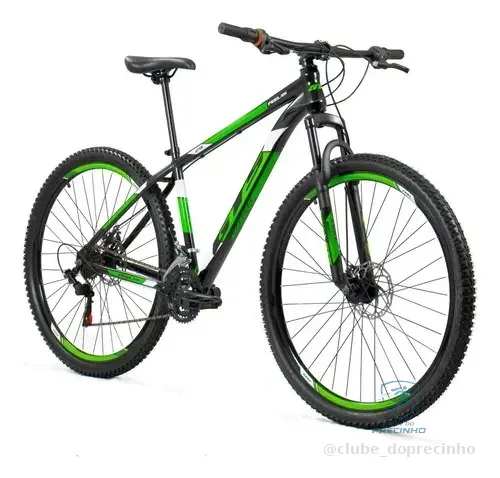 Bicicleta Gts Feel Aro 29 24v Freio Disco Mecânico Cor Preto/verde Tamanho Do Quadro 18