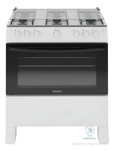 Fogão Itatiaia Star New 6 Bocas Branco Com Mesa De Inox E Acendimento Automático 127/220v