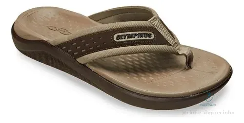 Chinelo Masculino 921 Olympikus -chocolate Castor Liso 41/42