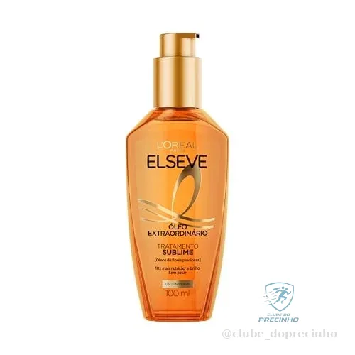 L'Oréal Paris Elseve Óleo Extraordinário Finalizador Capilar, Nutrição Profunda com 6 Óleos Preciosos, Anti-Frizz, Proteção Térmica até 230°C, Brilho Intenso para Todos os Tipos de Cabelo, 100ml
