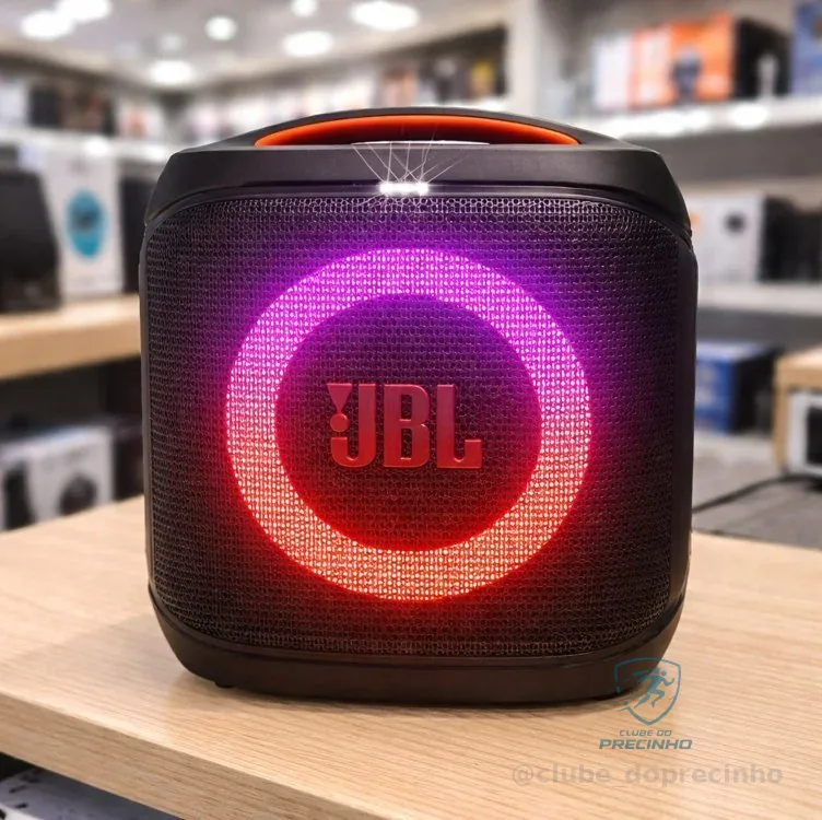 JBL, Caixa de Som, PartyBox Encore Essential 2, Show de Luzes, Bluetooth, Portátil, Resistente a Respingos, Bateria de até 15h, Som JBL Pro Sound, AI Sound Boost, 100 W RMS