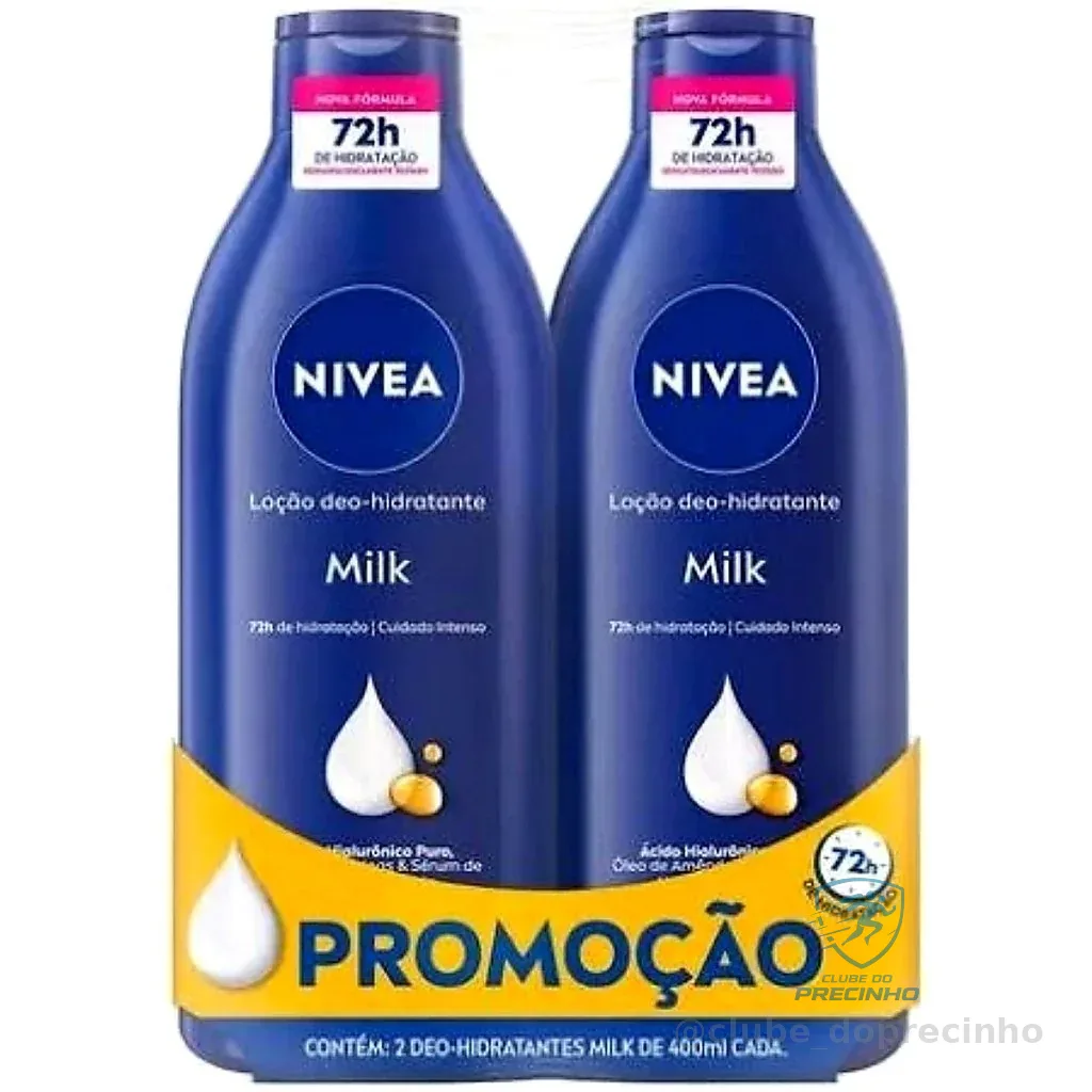 Kit Nivea 2 Hidratante Milk Pele Seca e Extraseca - 400ml