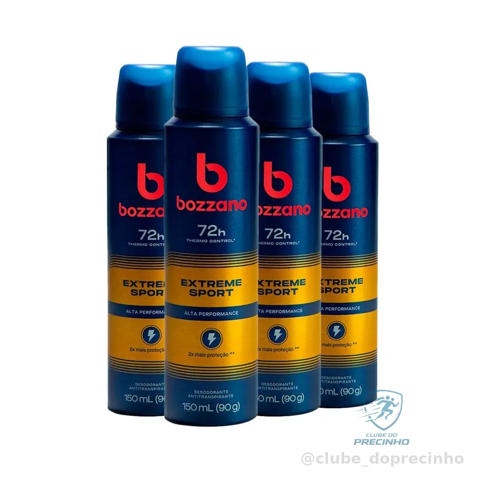 Kit Desodorante Aerosol Bozzano Extreme 90g - 4 unidades
