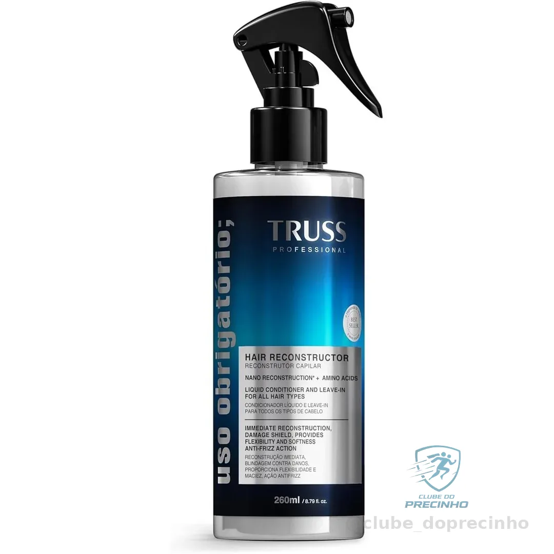 Truss Reconstrutor Capilar Uso Obrigatório Spray | Hidratação e Reconstrução Imediata | 260ml