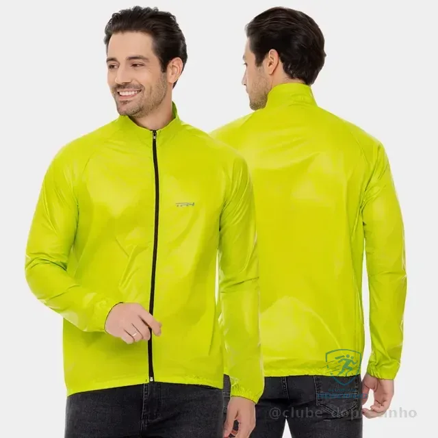 Jaqueta Corta Vento Ciclismo Masculina Impermeável Zíper Mtb