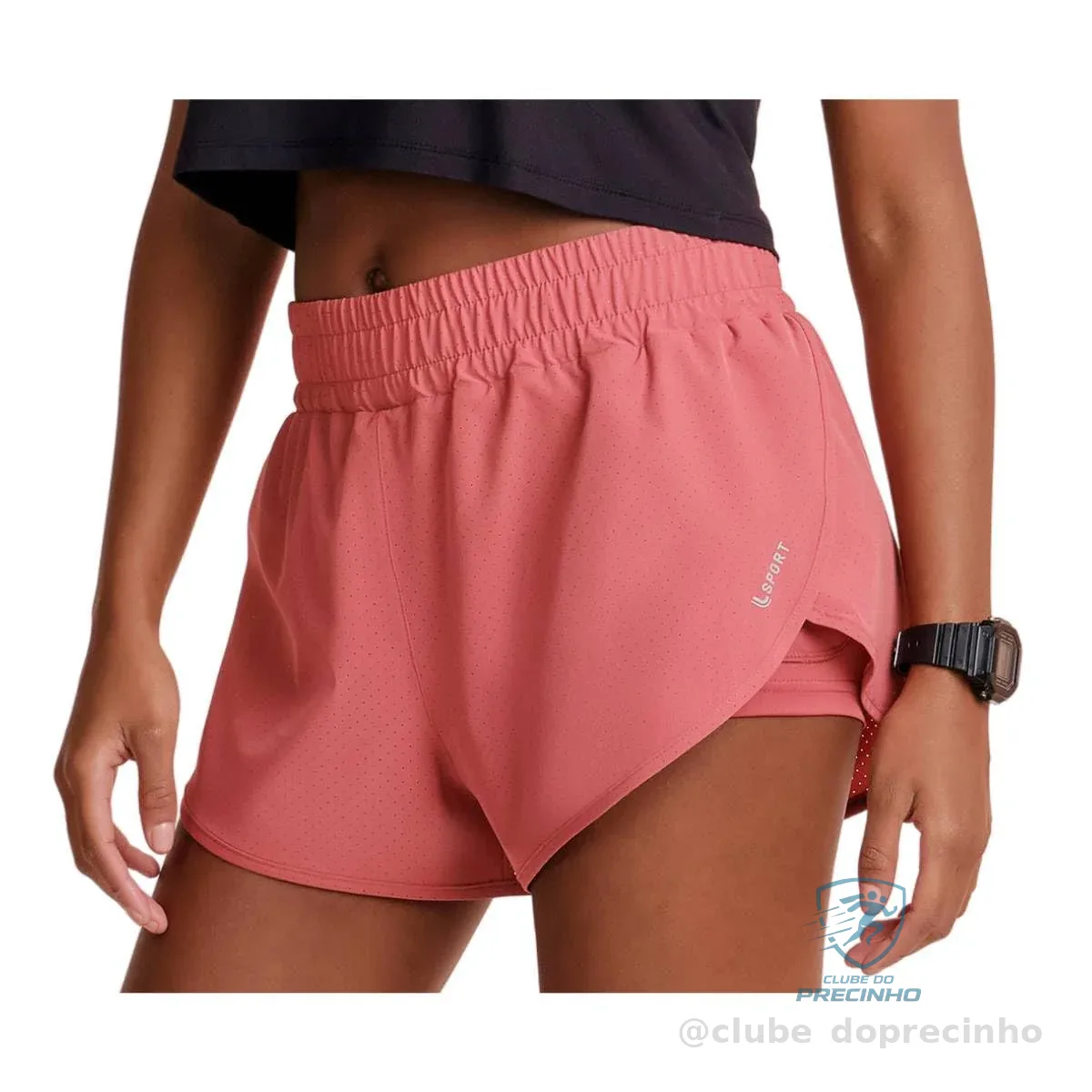 Short Lupo Feminino Duplo Running Bolso 