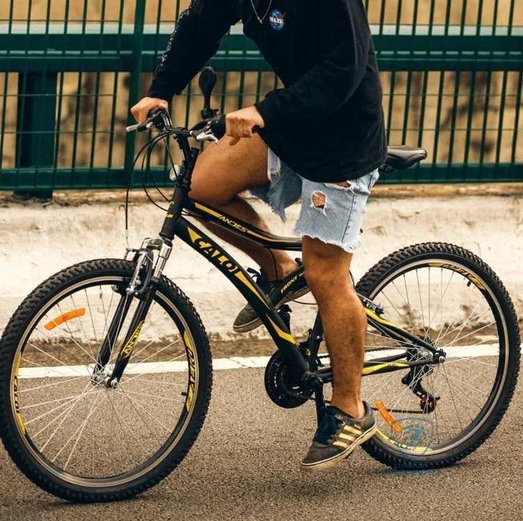 Caloi Bicicleta Andes, Aro 26, Câmbio 21 Velocidades, Preta