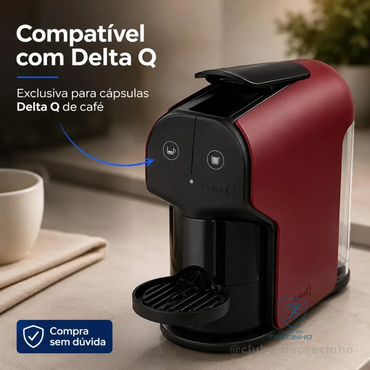 Cafeteira Cápsulas Delta Q Quick Vermelha 127V