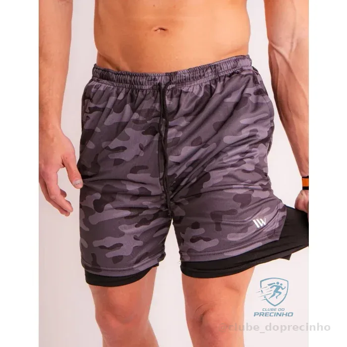 Bermuda 2 em 1 Short Duplo Masculino Mercado Livre